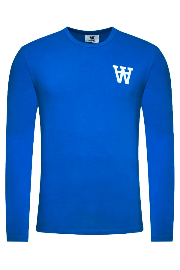 Wood Wood AA Longsleeve Tee Blue