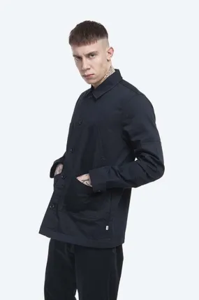 Wood Wood cotton shirt Fabian men's black color