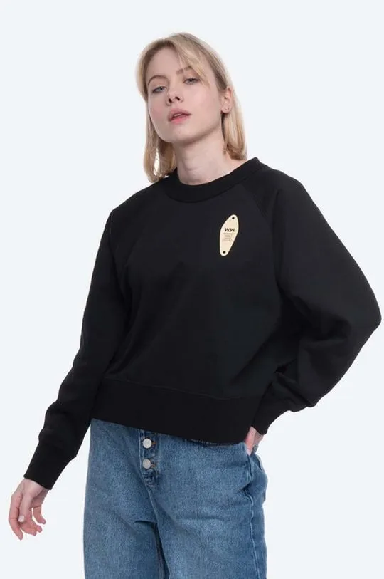 Wood Wood cotton sweatshirt Hope women's black color