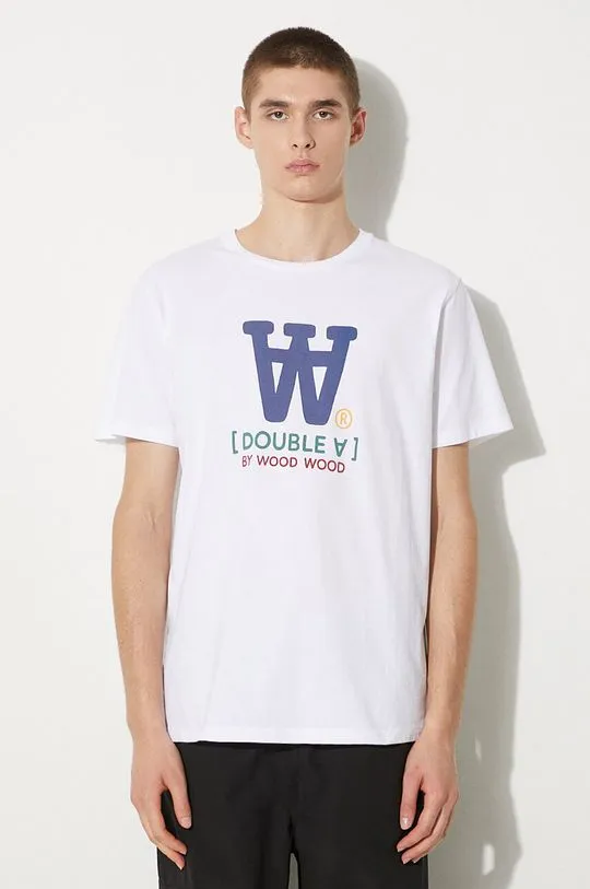 Wood Wood cotton T-shirt Ace Typo T-shirt white color