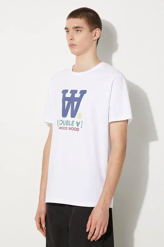 Wood Wood cotton T-shirt Ace Typo T-shirt white color