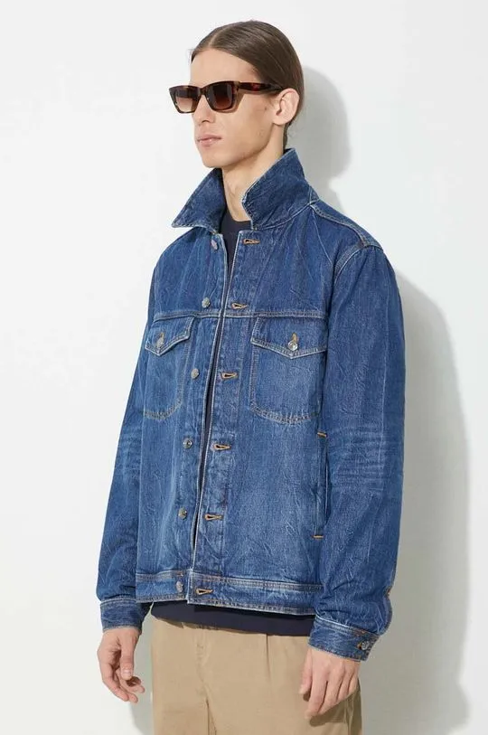 Wood Wood denim jacket Ivan Denim men's blue color 12315106.7051