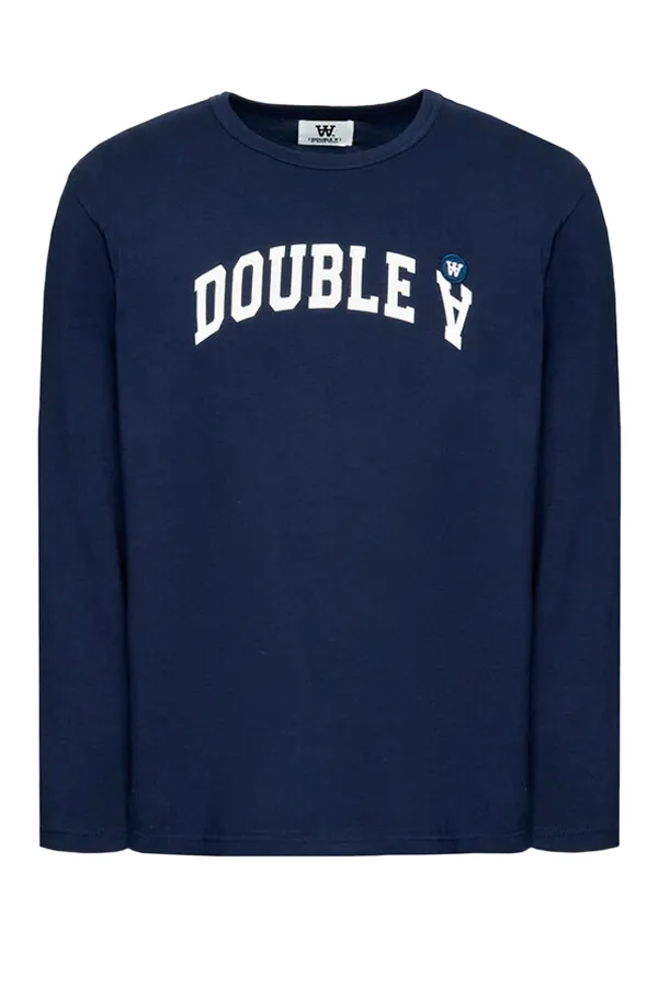 Wood Wood Double A Patch L/S Tee Navy