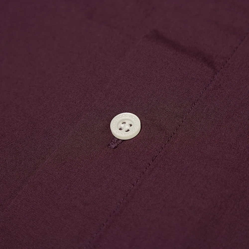 Wood Wood Timothy Poplin ShirtPlum Perfect